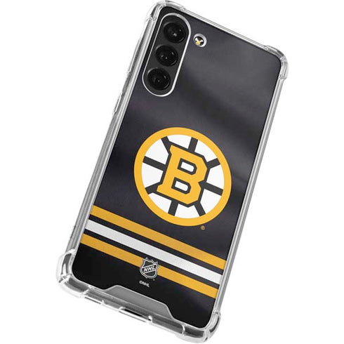 NHL Boston Bruins Home Jersey Galaxy S24 FE Clear Case